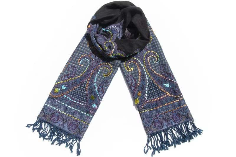 喀什米爾Cashmere/水煮羊毛披肩/針織圍巾/刺繡圍巾/羊絨披巾-花