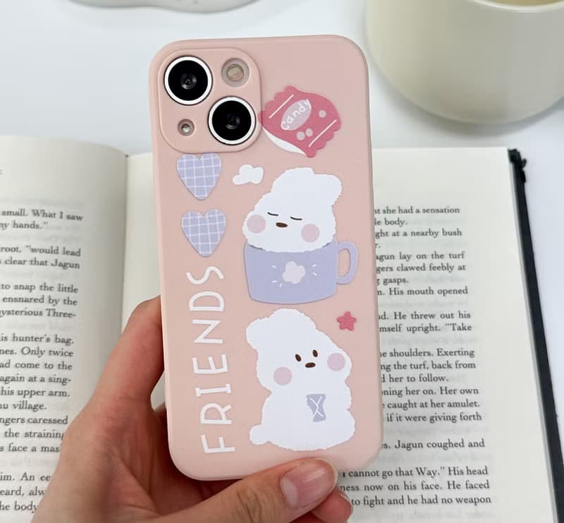 A mug rabbit Mobile phone case Silicone Protective Case