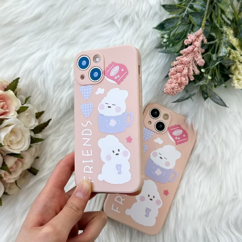 A mug rabbit Mobile phone case Silicone Protective Case