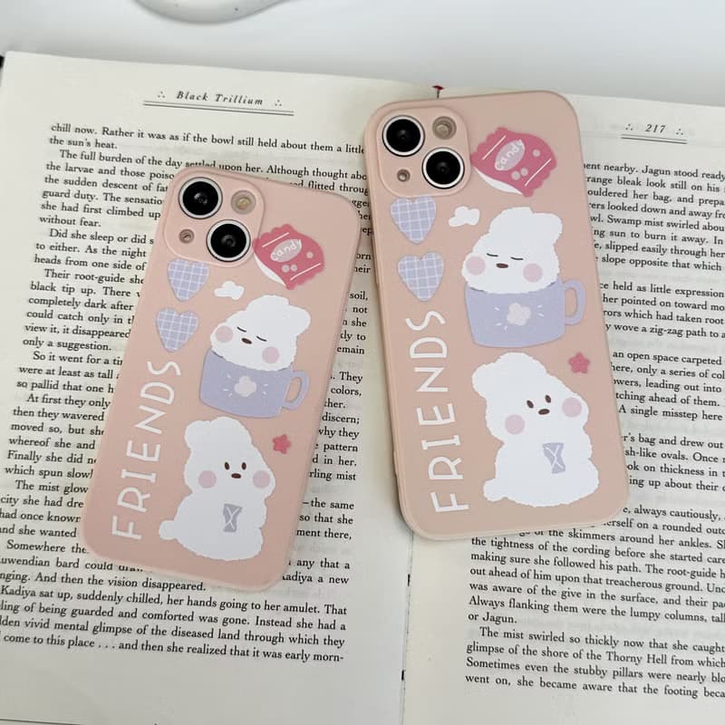 A mug rabbit Mobile phone case Silicone Protective Case