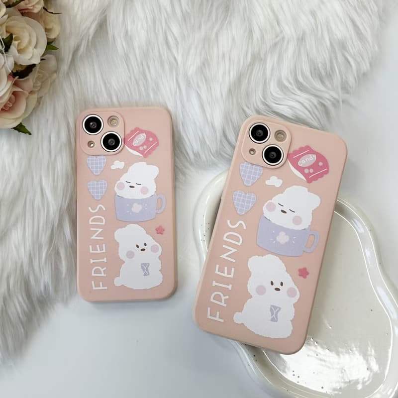 A mug rabbit Mobile phone case Silicone Protective Case