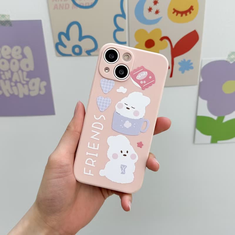 A mug rabbit Mobile phone case Silicone Protective Case
