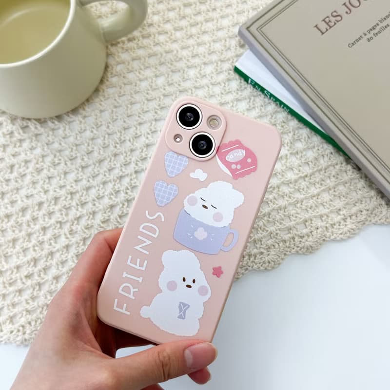 A mug rabbit Mobile phone case Silicone Protective Case