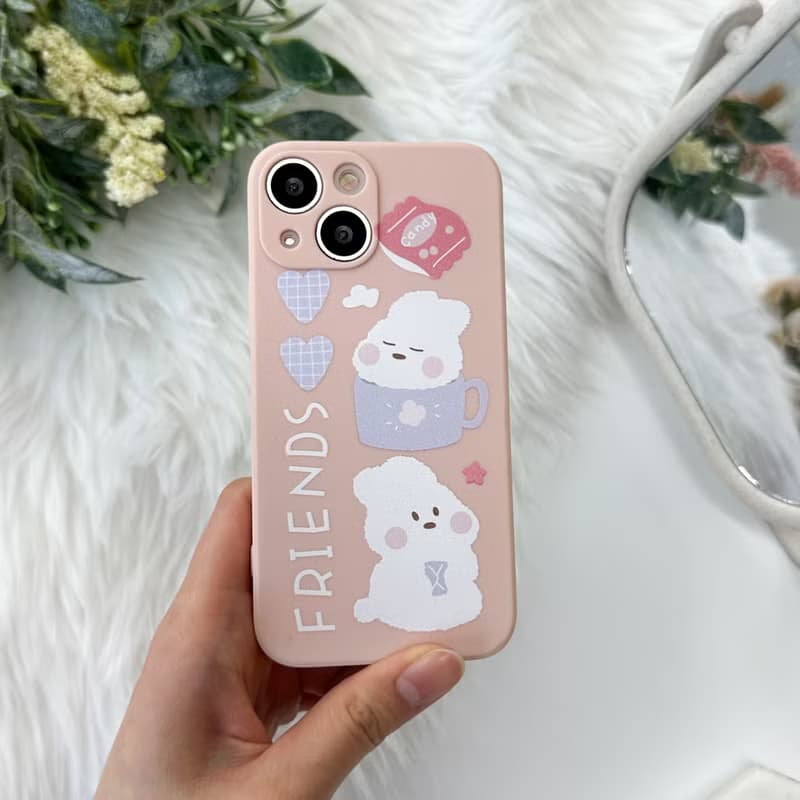 A mug rabbit Mobile phone case Silicone Protective Case