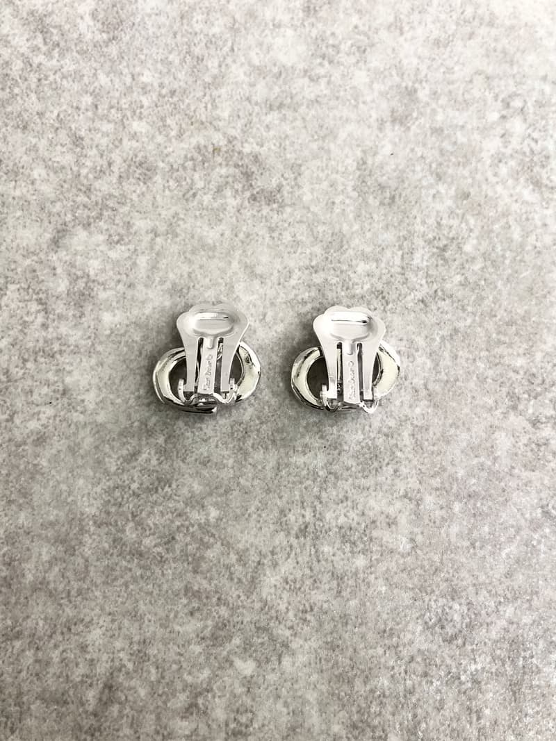 【 日本直送　名牌中古包 】Christian Dior クリスチャン ディオール イヤリング シルバー ロゴ vintage ヴィンテージ 7fnr2g