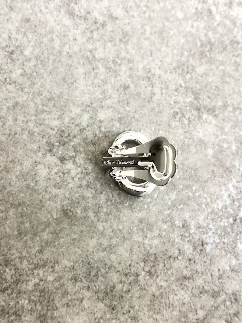 【 日本直送　名牌中古包 】Christian Dior クリスチャン ディオール イヤリング シルバー ロゴ vintage ヴィンテージ 7fnr2g