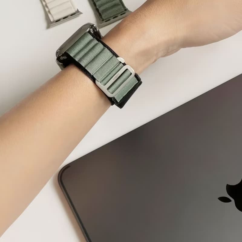 Apple Watch I 運動款 I 手工尼龍鈦合金S回環錶帶 野徑露營