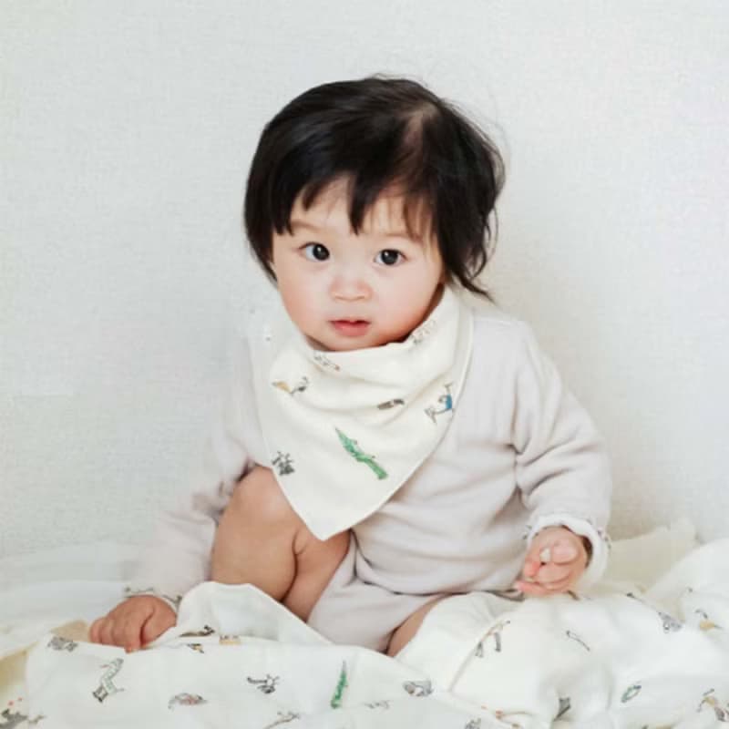 【kontex】100%日本純棉 3way圍兜口水巾(五色可選)