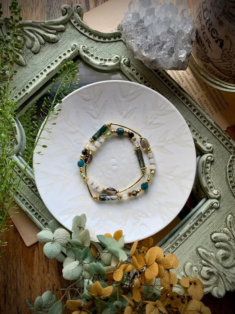 -月光樹影-天然水晶手鏈/黃銅手鍊