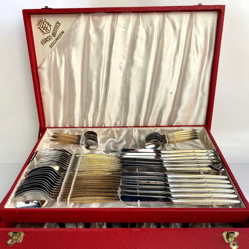 復古餐具套裝 Fürst Besteck Solingen 套裝 68 來自德國 1960