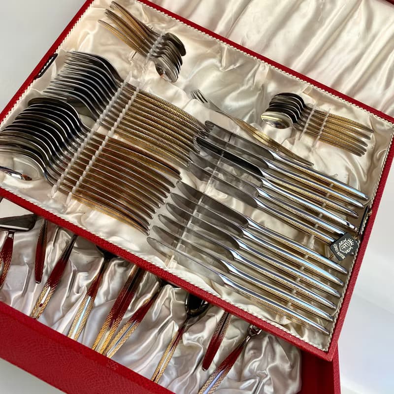 復古餐具套裝 Fürst Besteck Solingen 套裝 68 來自德國 1960