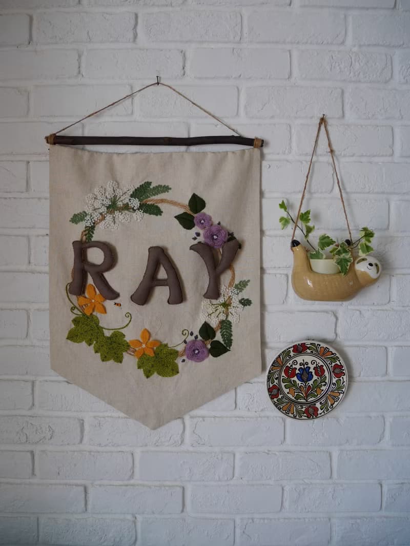 *蜜蜂的花園* 生日派對掛旗/慶祝掛旗/姓名掛旗/歲數掛旗