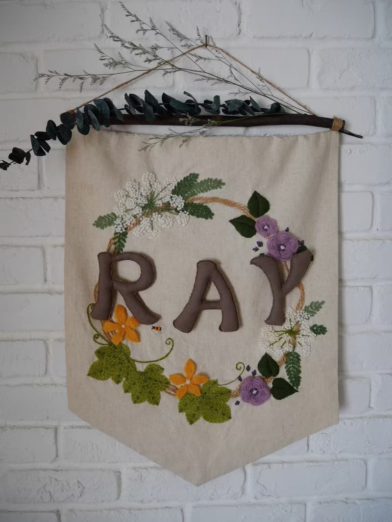 *蜜蜂的花園* 生日派對掛旗/慶祝掛旗/姓名掛旗/歲數掛旗