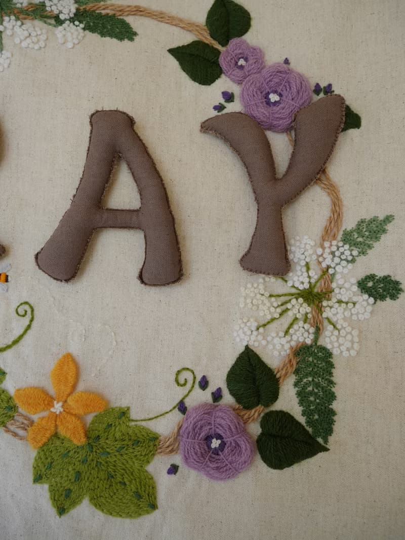 *蜜蜂的花園* 生日派對掛旗/慶祝掛旗/姓名掛旗/歲數掛旗