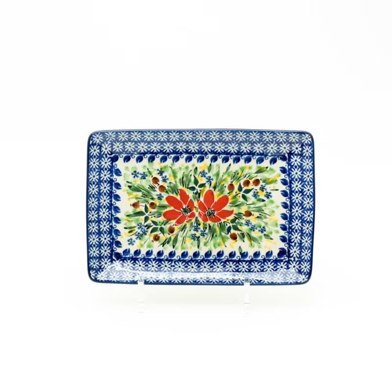 波蘭手工陶長盤5件組