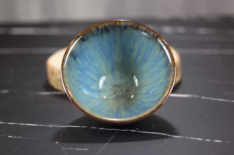 【母親節禮物】藍海 天目釉茶杯 茶碗 鶯歌陶藝名家葉敏祥作品