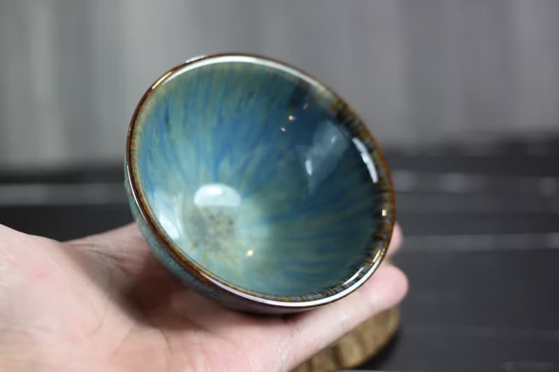【母親節禮物】藍海 天目釉茶杯 茶碗 鶯歌陶藝名家葉敏祥作品
