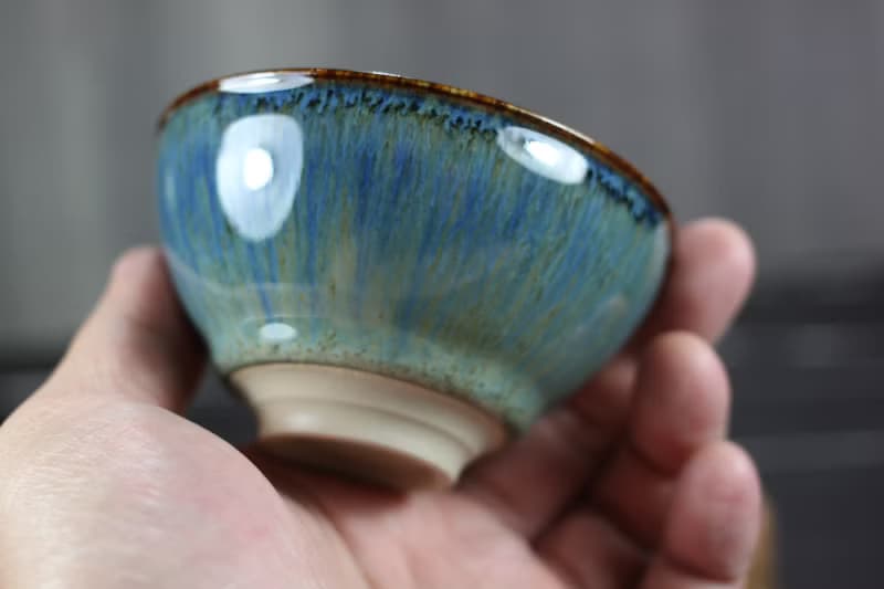 【母親節禮物】藍海 天目釉茶杯 茶碗 鶯歌陶藝名家葉敏祥作品