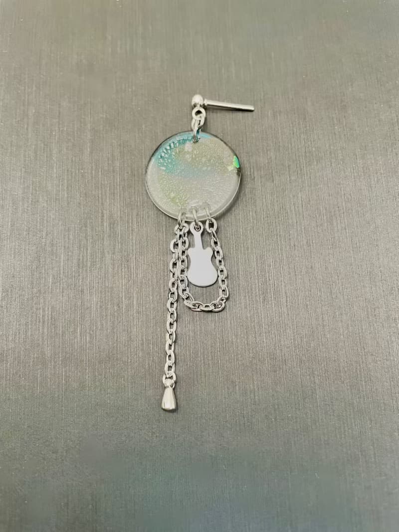 琉璃耳環 單邊1只 夾式耳環 窗花復古耳環 手作飾品 醫療鋼耳環