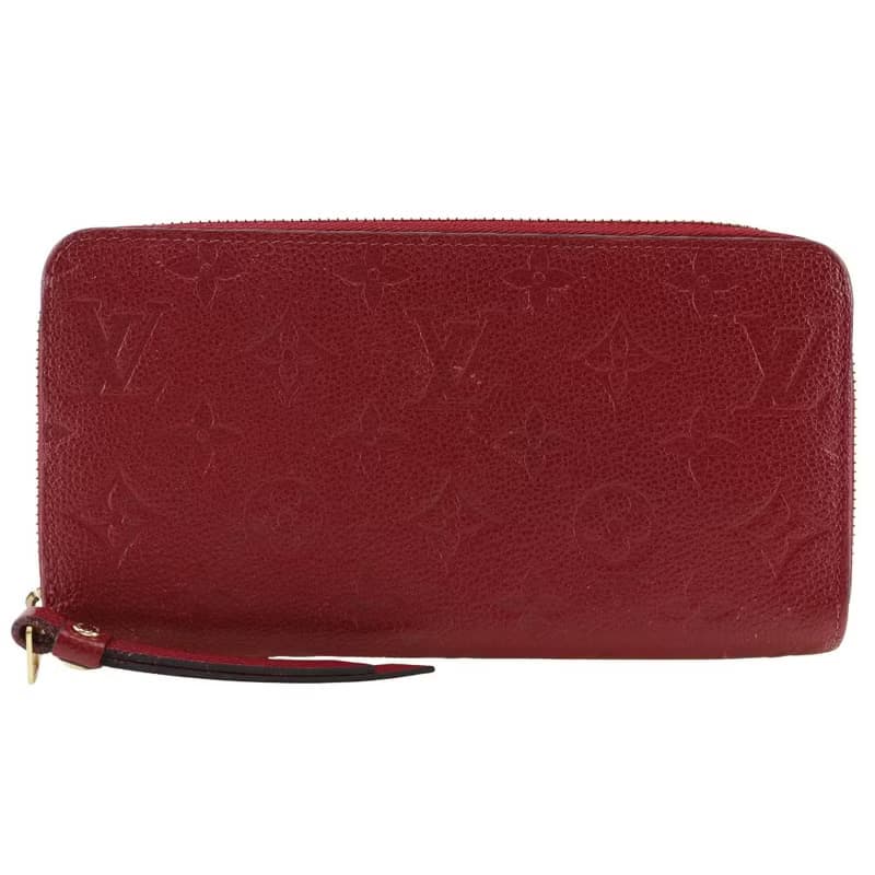 【日本直送】ルイ・ヴィトン LOUIS VUITTON ジッピーウォレット 長財布 M60737 モノグラムアンプラント スリーズ 赤 レディース【中古】