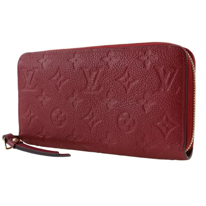 【日本直送】ルイ・ヴィトン LOUIS VUITTON ジッピーウォレット 長財布 M60737 モノグラムアンプラント スリーズ 赤 レディース【中古】