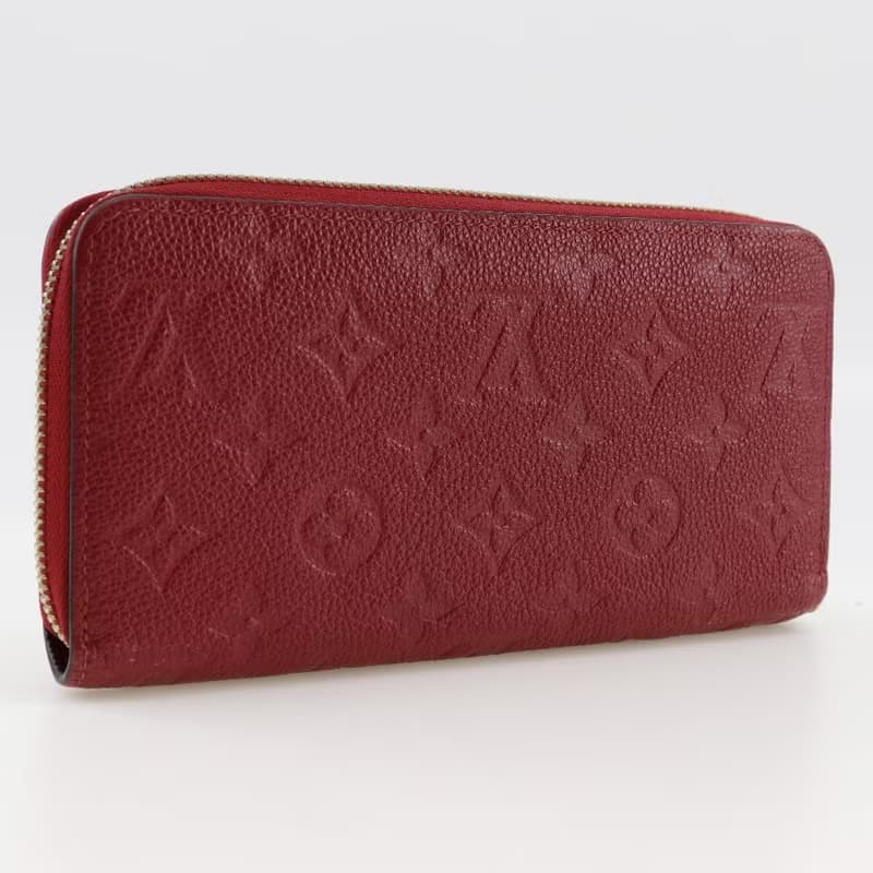 【日本直送】ルイ・ヴィトン LOUIS VUITTON ジッピーウォレット 長財布 M60737 モノグラムアンプラント スリーズ 赤 レディース【中古】