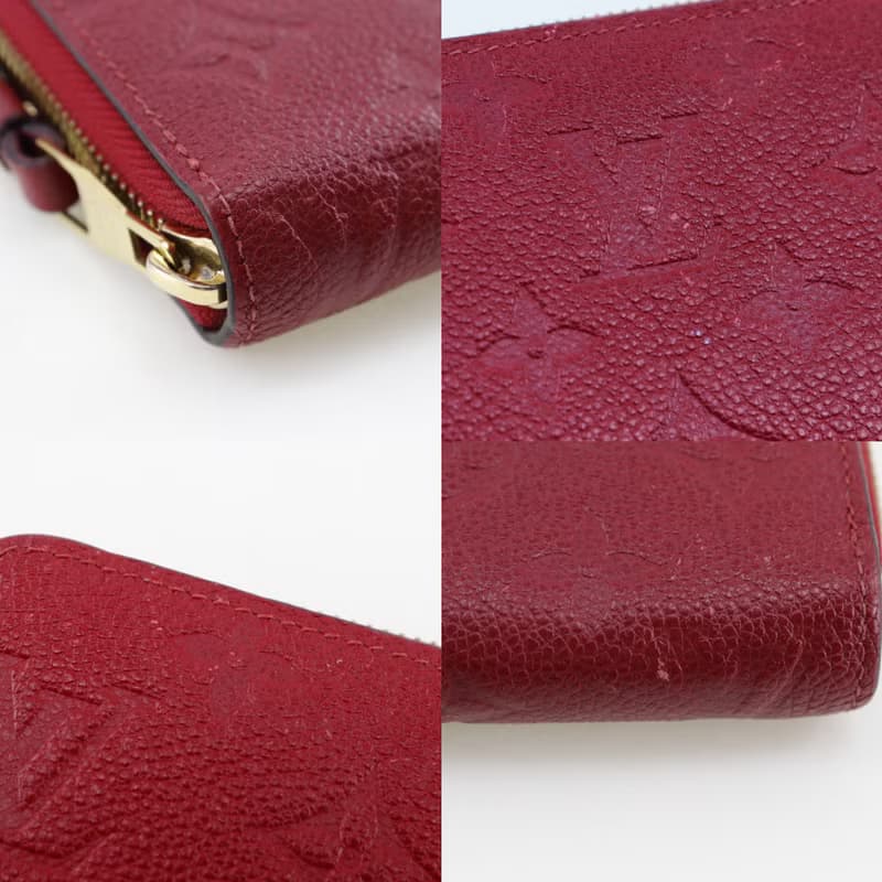 【日本直送】ルイ・ヴィトン LOUIS VUITTON ジッピーウォレット 長財布 M60737 モノグラムアンプラント スリーズ 赤 レディース【中古】