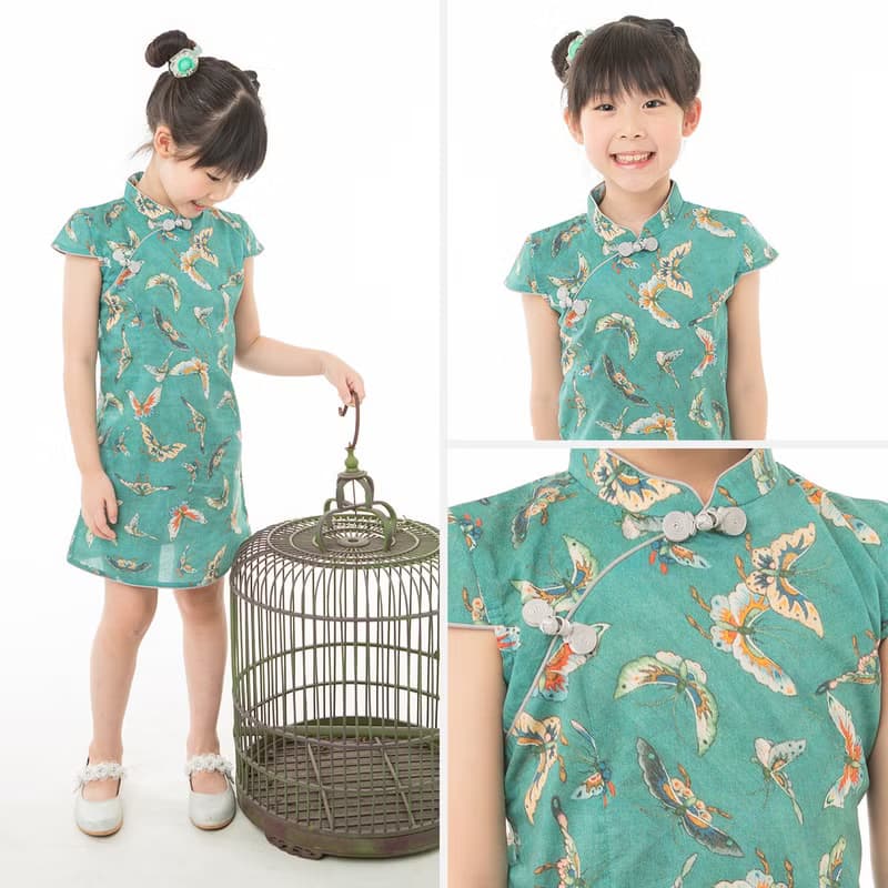 兒童旗袍 古風 四季款 鳳蝶漫舞