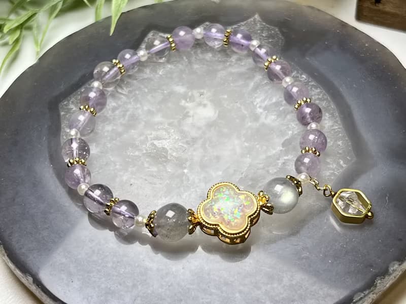 【莫名奇妙雜貨店】天然薰衣草紫水晶手鍊