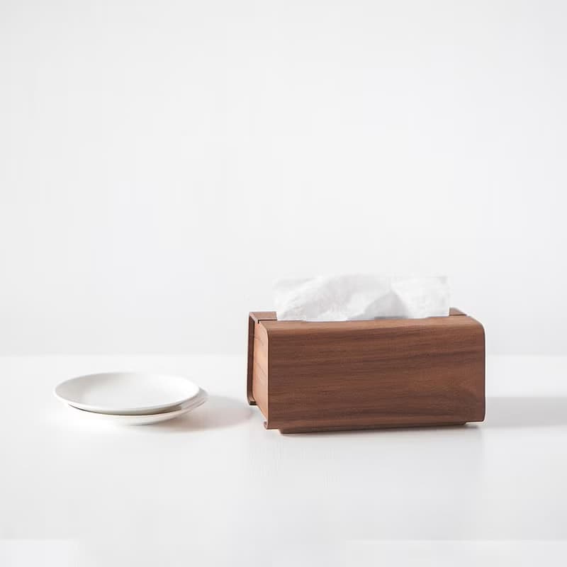 Tetrad 手工木製面紙盒 L | 胡桃木