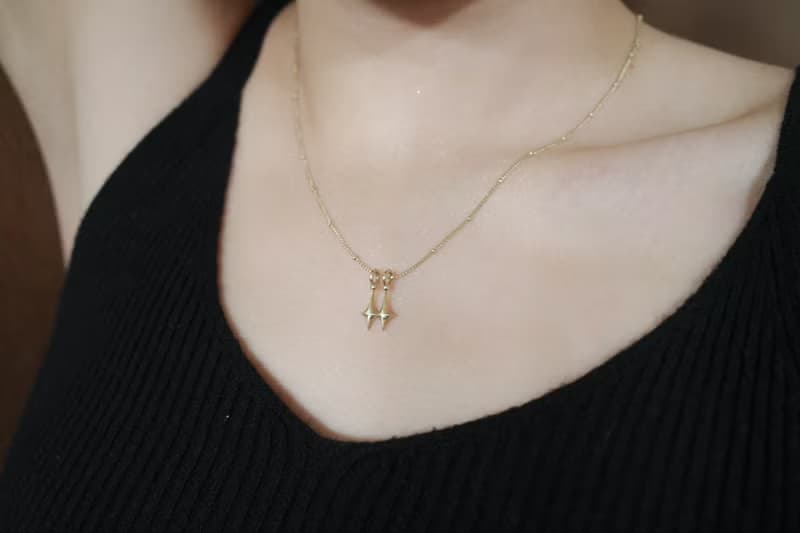Double stars Necklace - Gold
