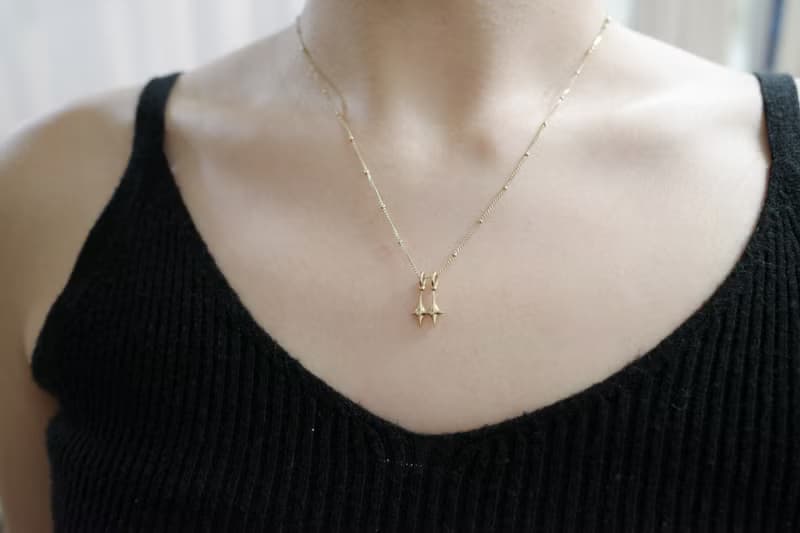 Double stars Necklace - Gold