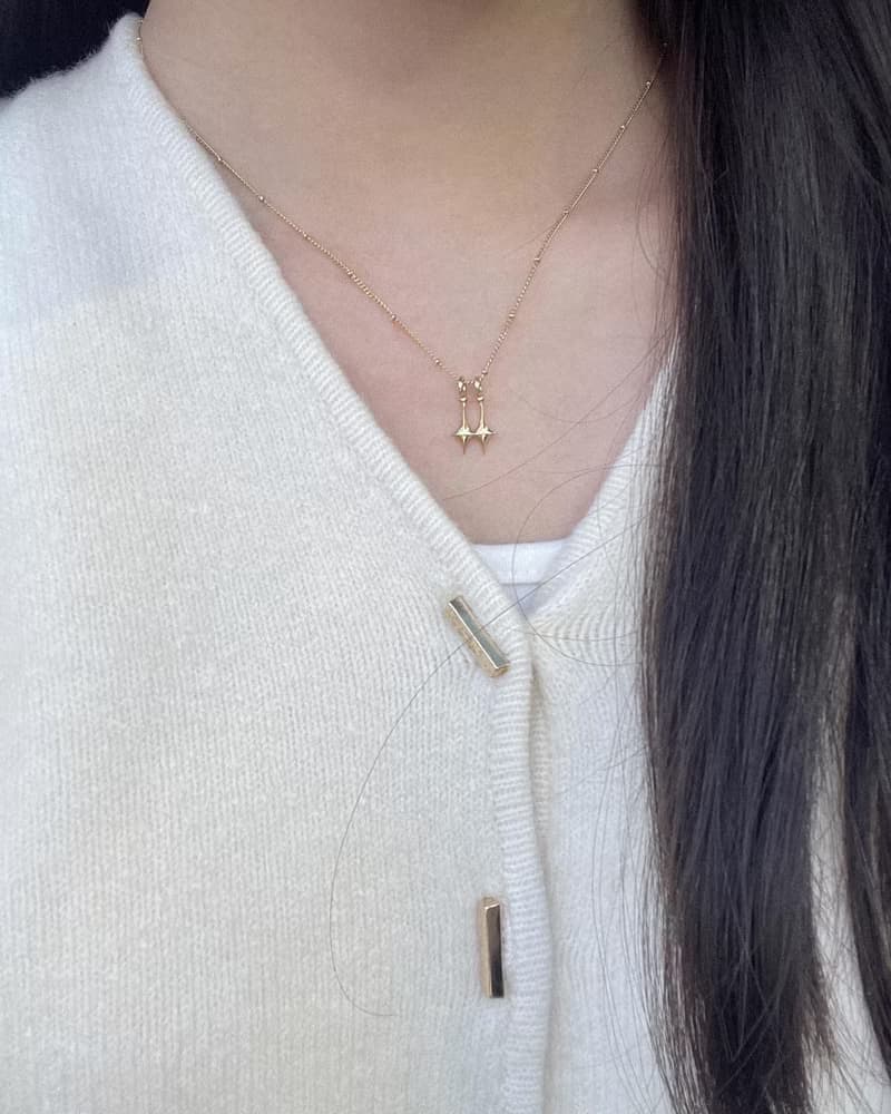 Double stars Necklace - Gold
