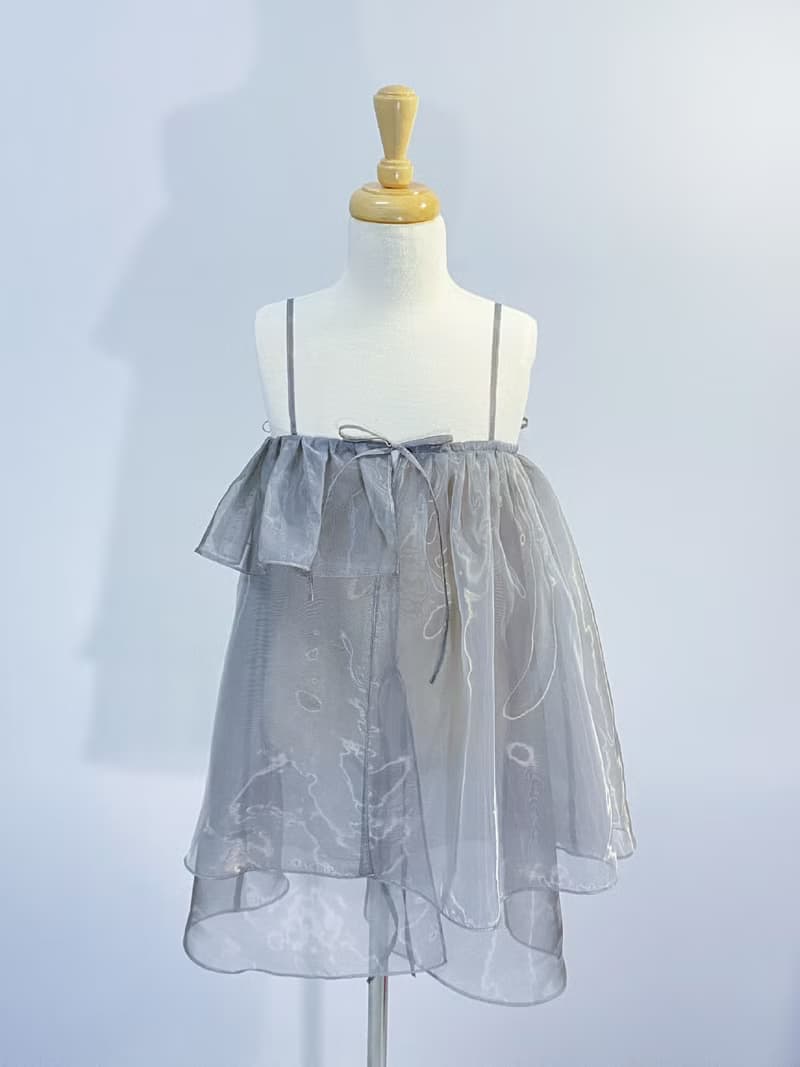 【親子裝系列】那朵雲很美 • 透膚綁帶罩衫