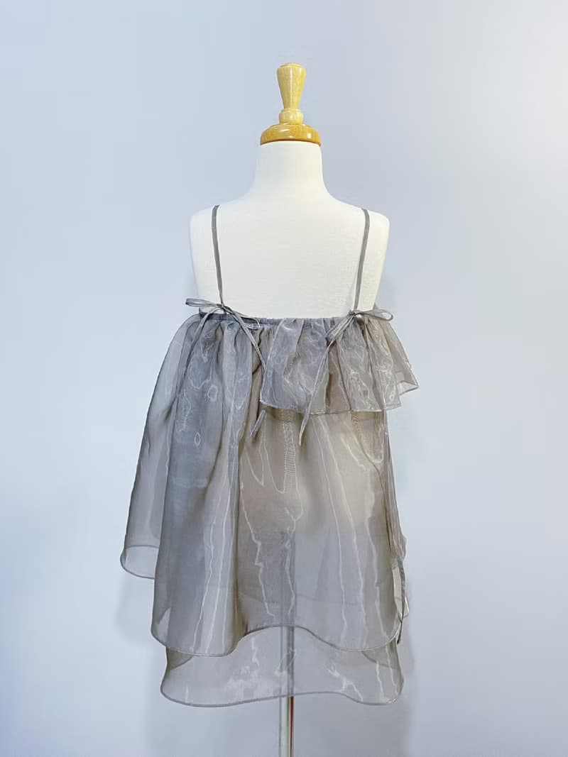 【親子裝系列】那朵雲很美 • 透膚綁帶罩衫