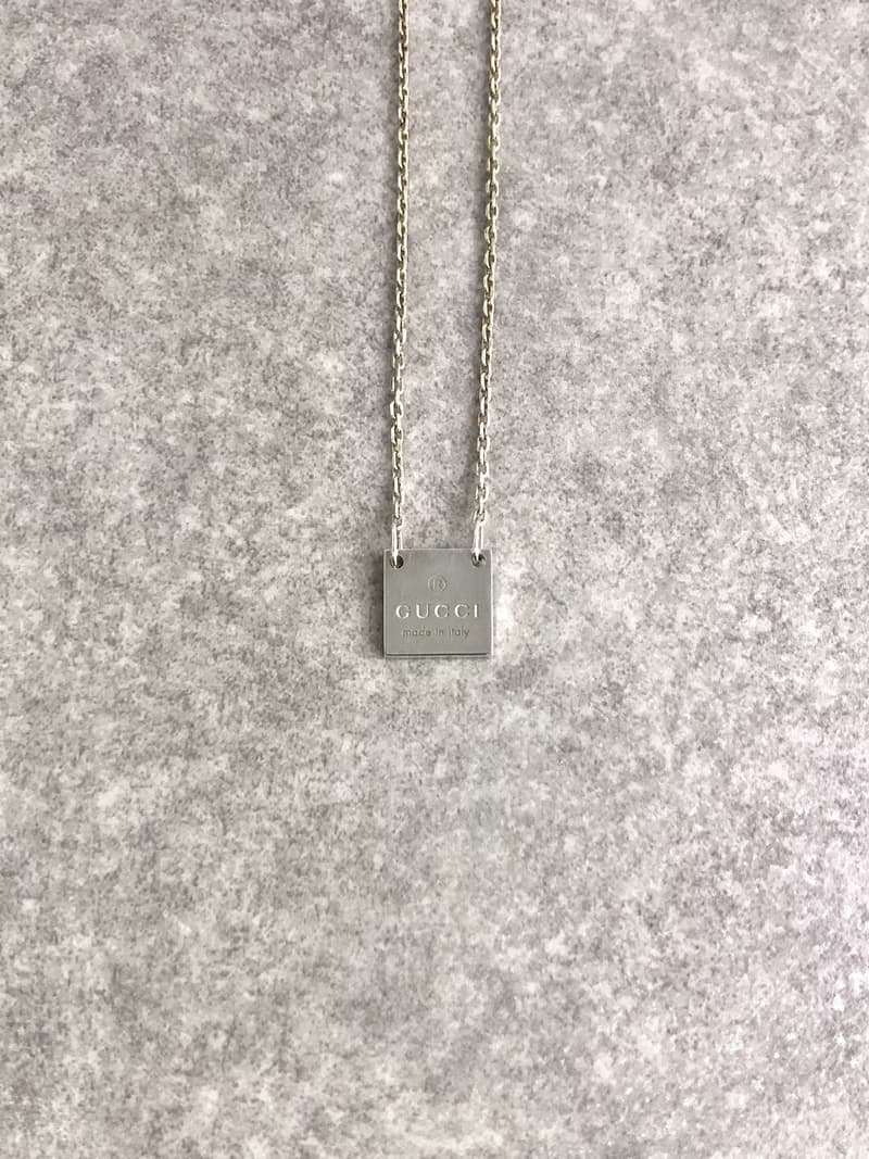 【 日本直送　名牌中古包 】GUCCI グッチ ネックレス シルバー ロゴ SILVER925 vintage ヴィンテージ オールド 78tegk