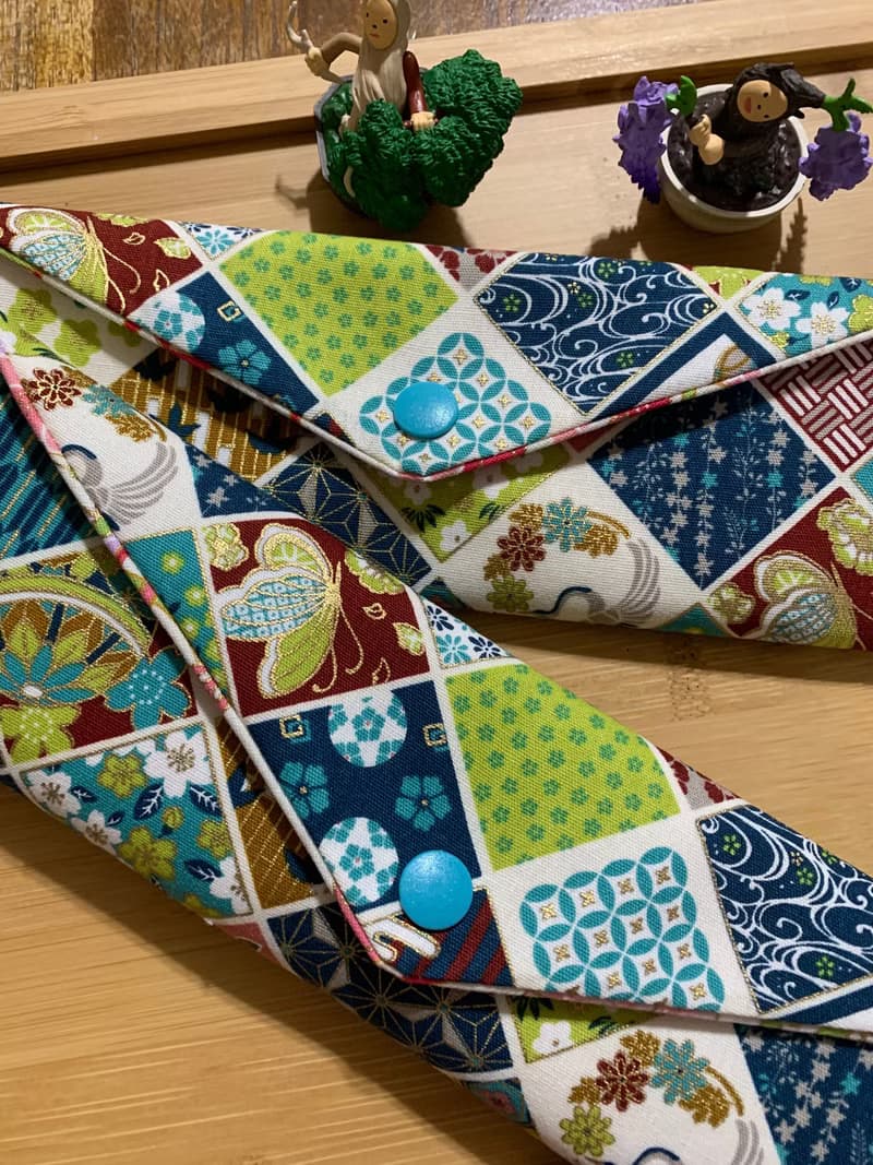 文青風環保純棉筷袋 ~ 寒梅倚窗 清新藍 日本 潮物 收納 手作餐具