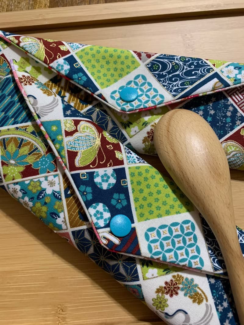 文青風環保純棉筷袋 ~ 寒梅倚窗 清新藍 日本 潮物 收納 手作餐具