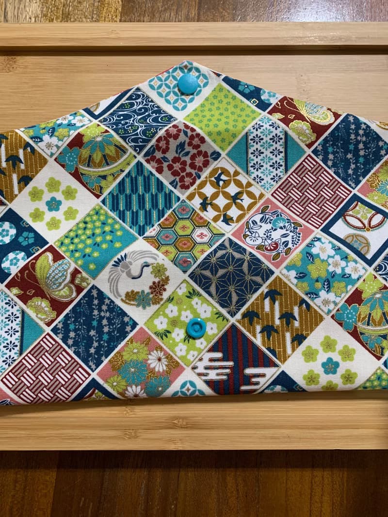 文青風環保純棉筷袋 ~ 寒梅倚窗 清新藍 日本 潮物 收納 手作餐具