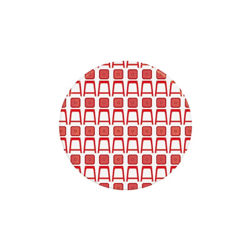 【錦源興】紅椅凳陶瓷吸水杯墊 l 底部防滑 鶯歌陶瓷製 禮物 新居