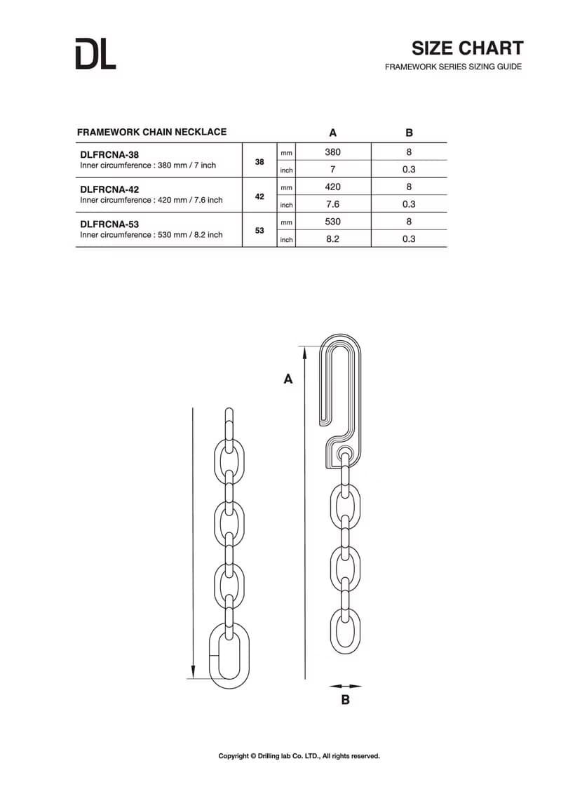 Framework Chain Necklace 鋼製項鏈_黑色