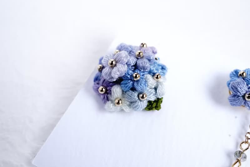 紫陽花のピアス/イヤリング