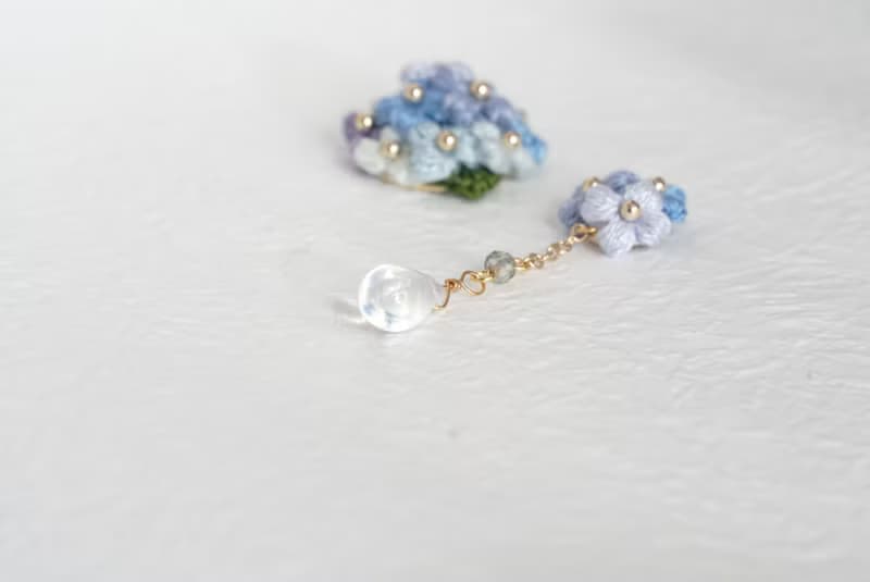 紫陽花のピアス/イヤリング