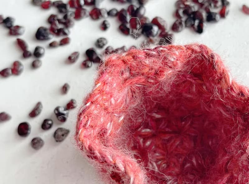 Knitting 生命之花束口袋 - 紅橘光 海底輪 臍輪 敷袋