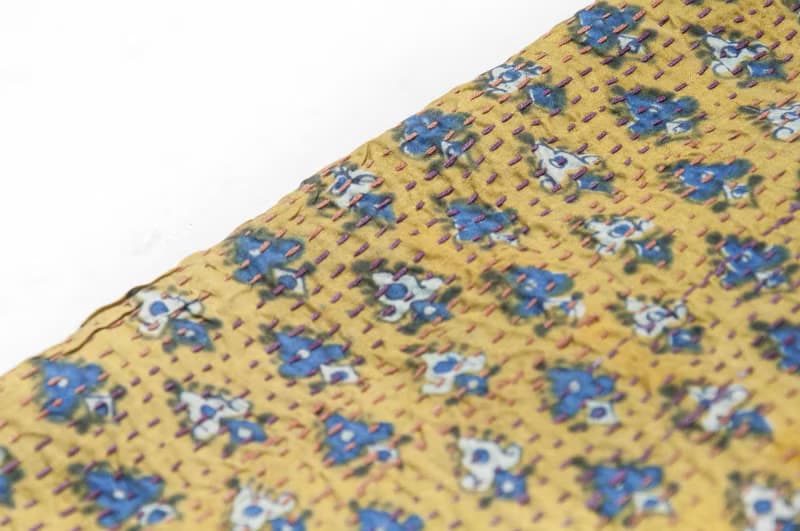 刺繡絲巾/絲綢刺繡圍巾/手縫紗麗線絲巾/印度絲綢刺繡圍巾-撞色風