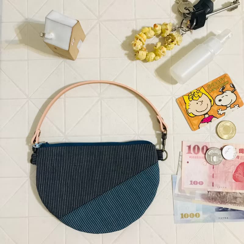 日本近江亞麻織布  手拿小D包   060422