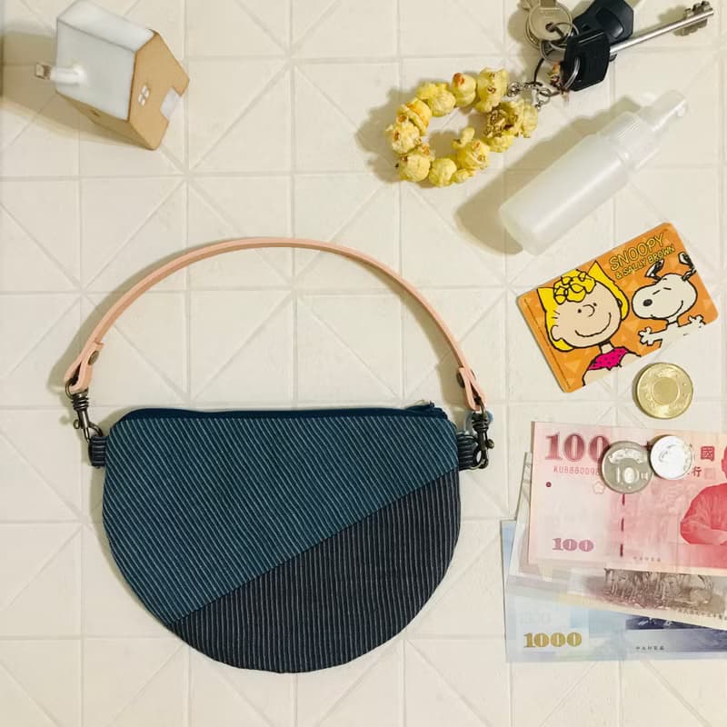 日本近江亞麻織布  手拿小D包   060422