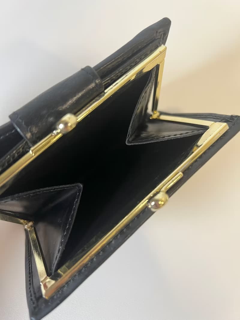 Celine黑色凱旋門短夾皮革銀包錢包 日本中古Vintage