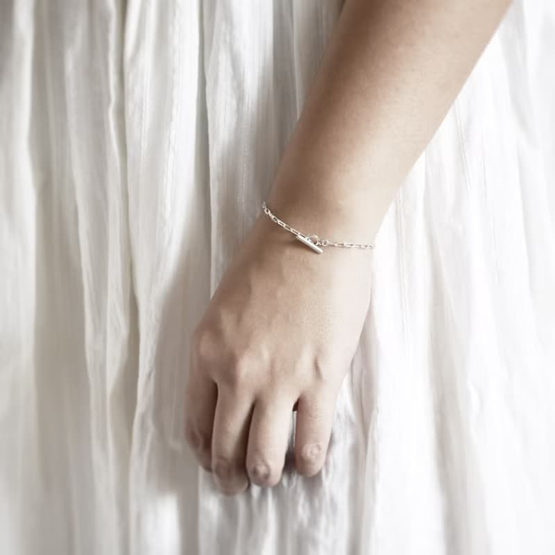 簡約粗銀鏈925銀圈扣手鍊 // Tiny Sterling Silver Bracelet