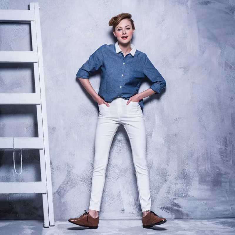 朱古力 全真皮綁帶內增高牛津鞋